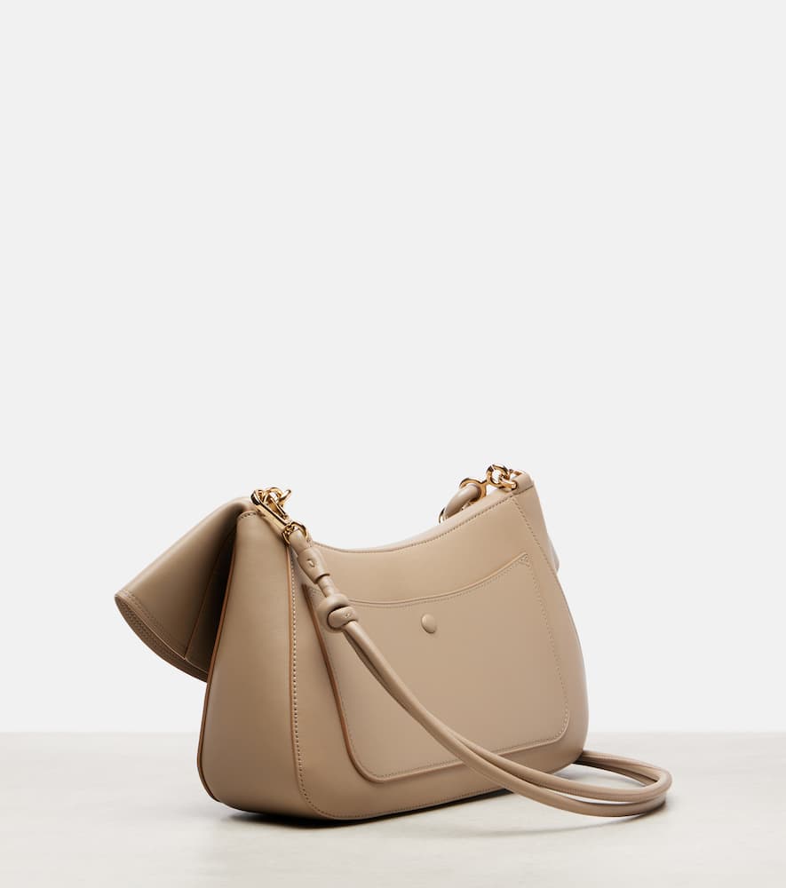 Loewe Womens Ola Medium Leather Cross Body Bag Sand