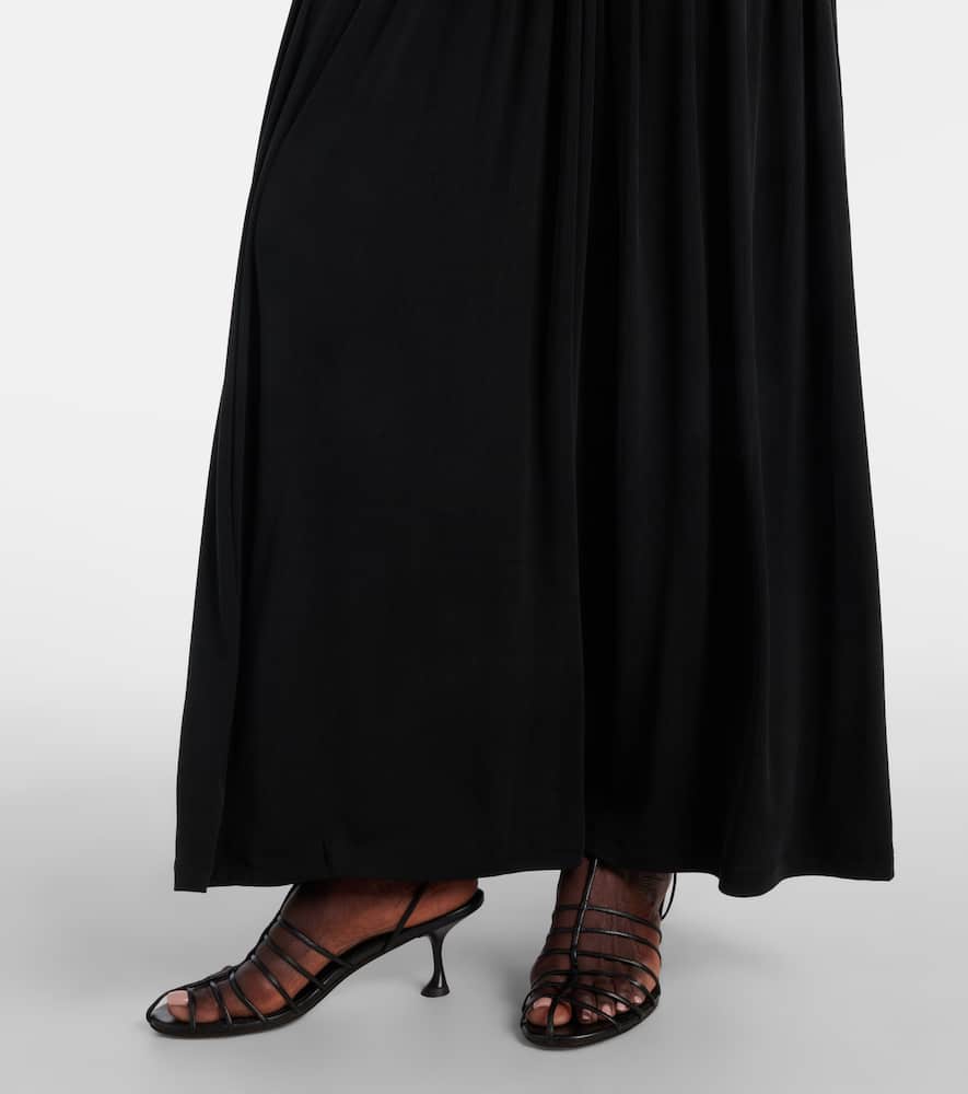 Aya Muse Quill Halterneck Maxi Dress In Black