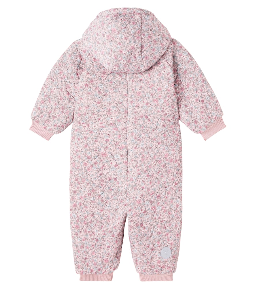 Wheat Baby Cuddle Floral Snowsuit In Pink