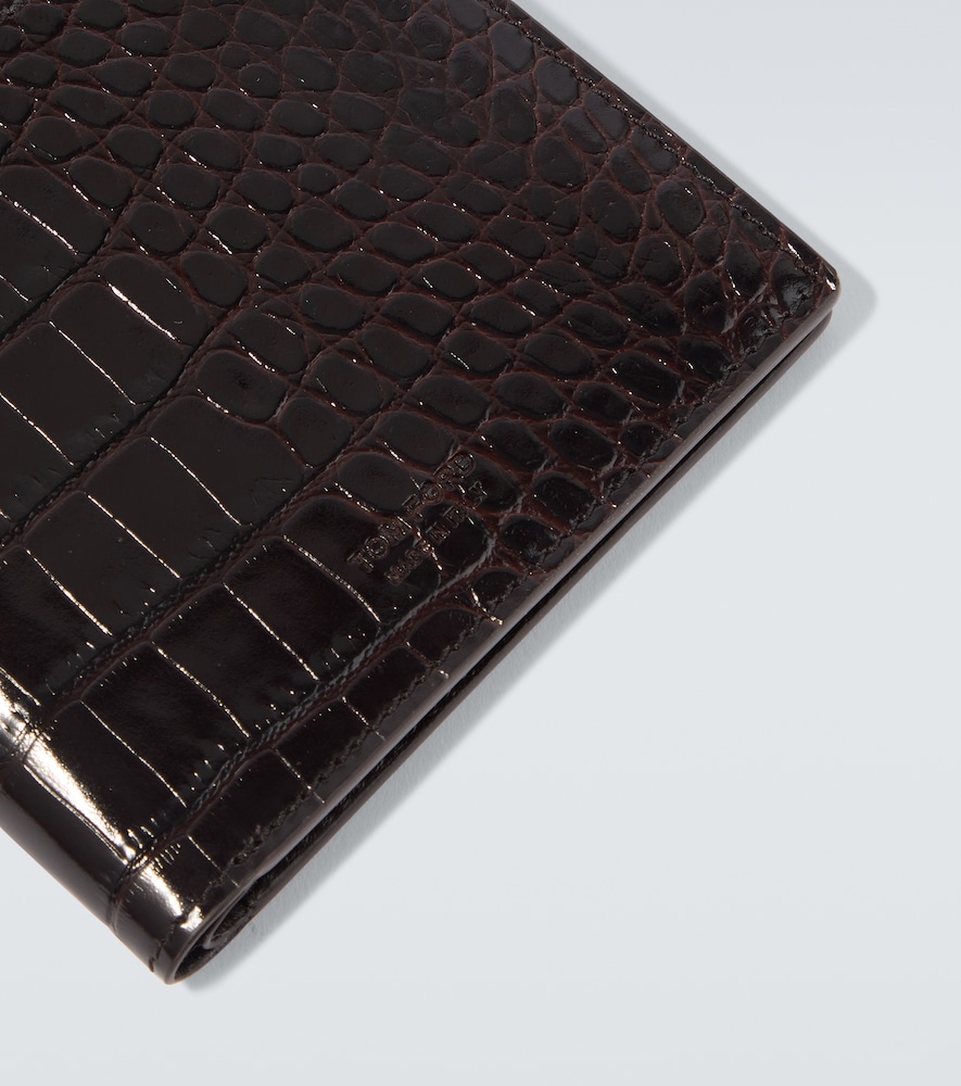 Tom Ford Tom Ford Croc-effect Patent Leather Bifold Wallet 