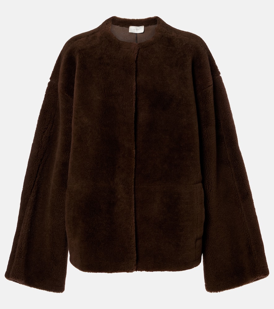 The Row Valorin Shearling Jacket In Brown
