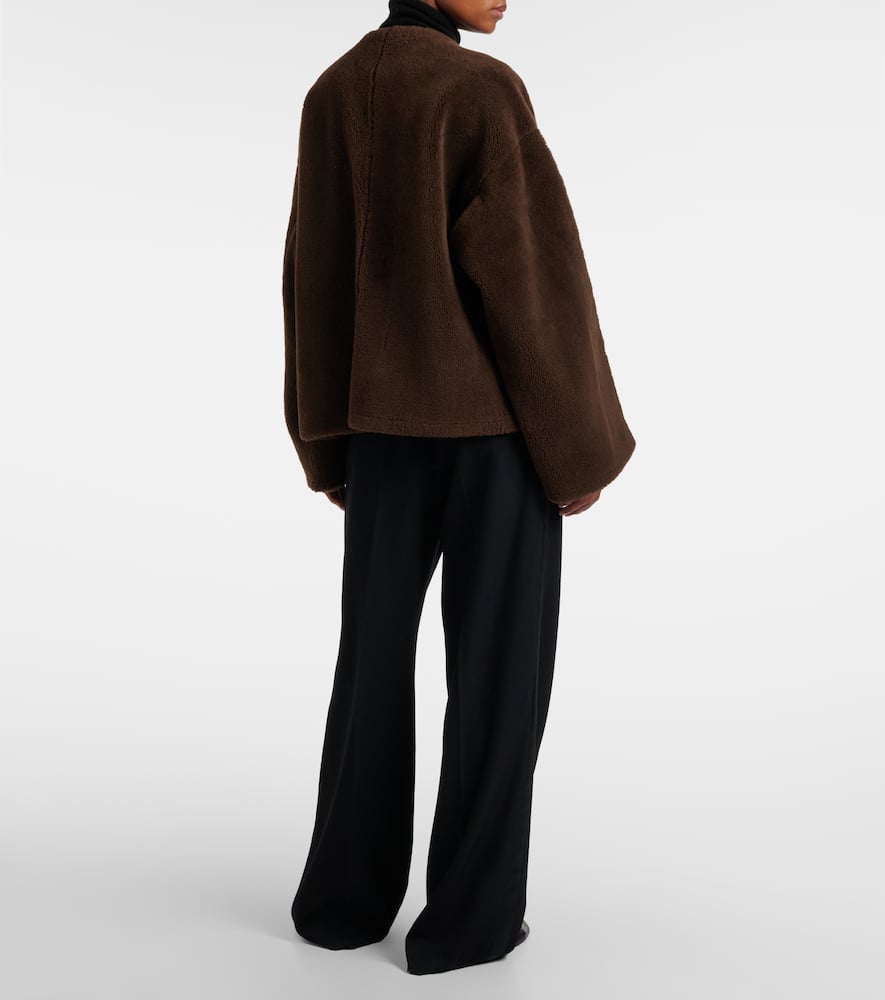 The Row Valorin Shearling Jacket In Brown