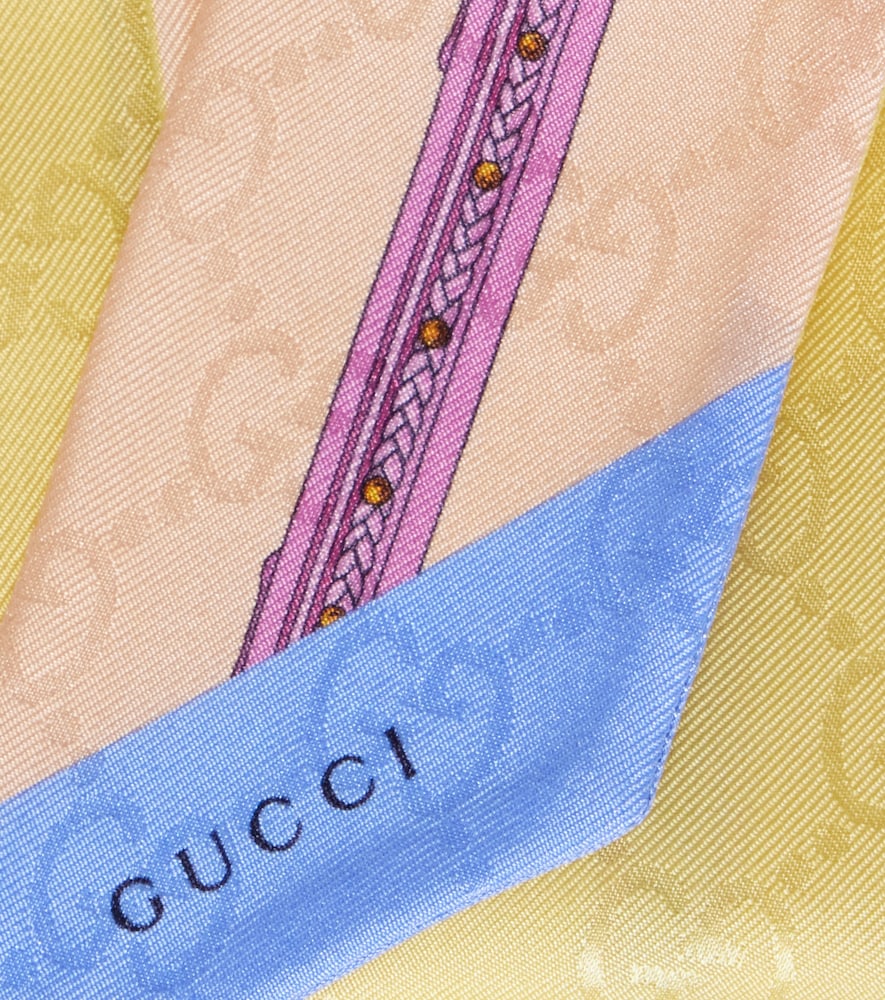  Gucci Gucci Tuch Gg horsebit Aus Seiden-twill 