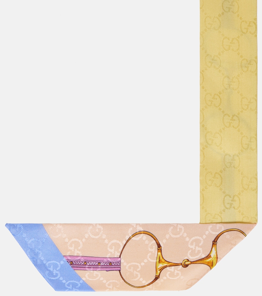  Gucci Gucci Tuch Gg horsebit Aus Seiden-twill 