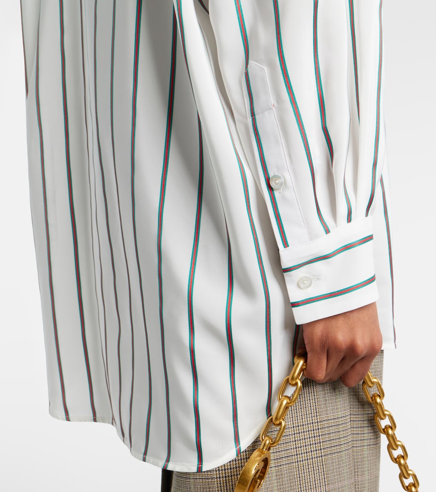 Striped Silk-Blend Jacquard Shirt