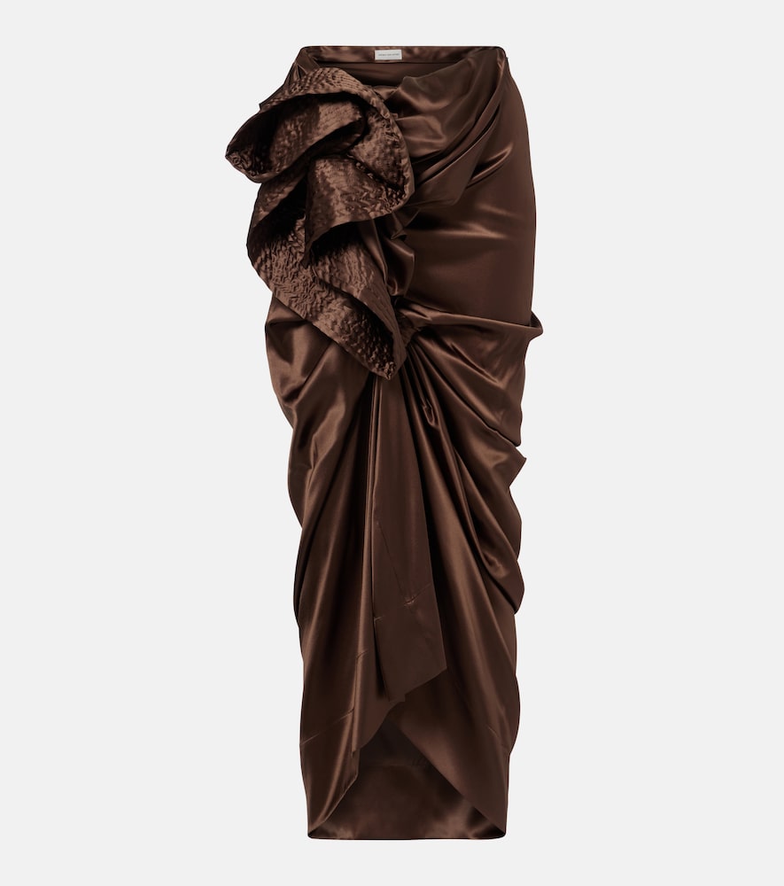 Draped Silk-Blend Midi