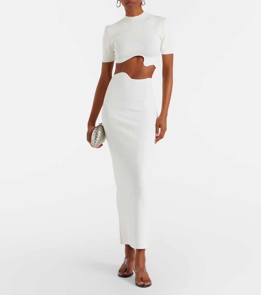  Christopher Esber Christopher Esber Maparadita Jersey Midi Skirt 