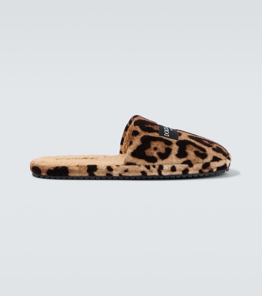 Dolce & Gabbana eopard-print slippers