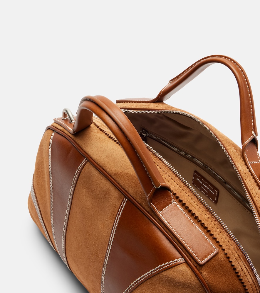  Dries Van Noten Dries Van Noten Henkelasche Aus Veloursleder Mit Leder 