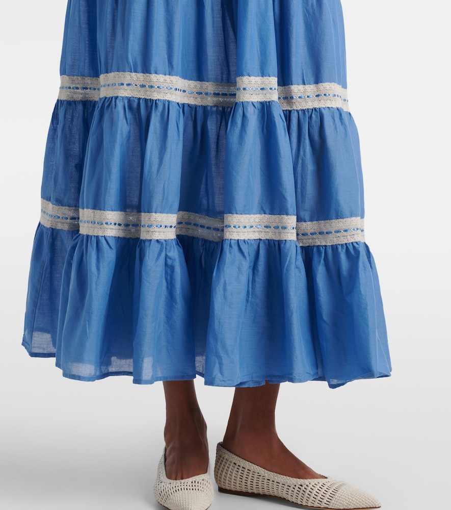  Rixo Rixo Midikleid Aubrie Aus Baumwoll-voile Mit Spitze 