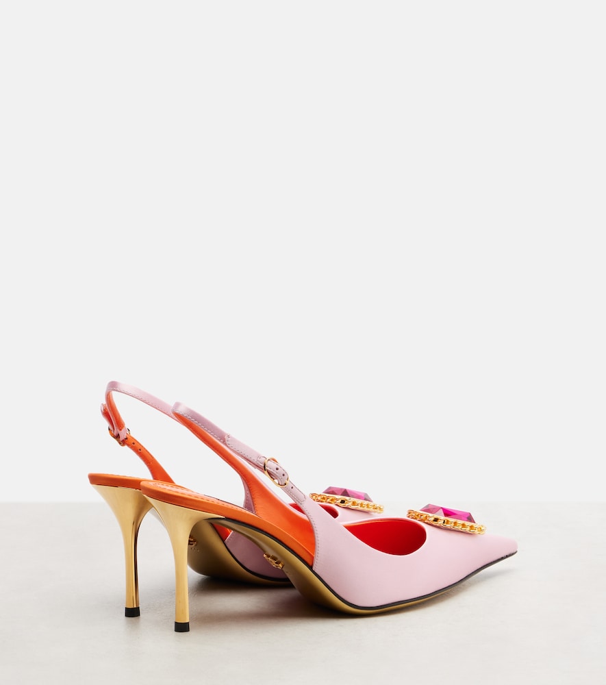  Dolce&gabbana Dolce&gabbana Verzierte Slingback-pumps Aus Satin 