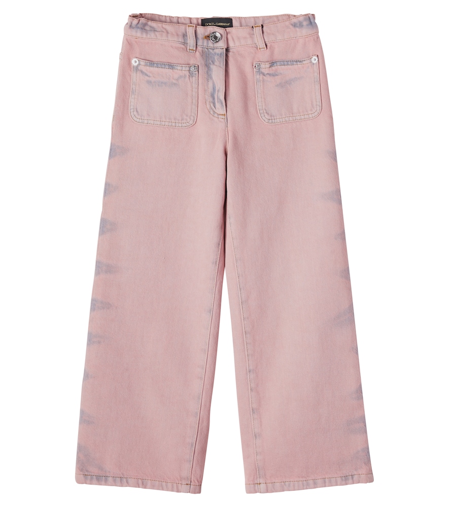 Dolce & Gabbana Kids' Logo Jeans In Pink