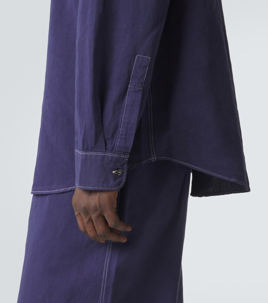  Studio Nicholson Studio Nicholson Louro Cotton And Linen Shirt 