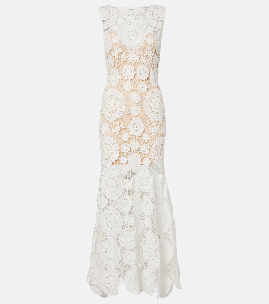 Self-Portrait Crochet maxi dress