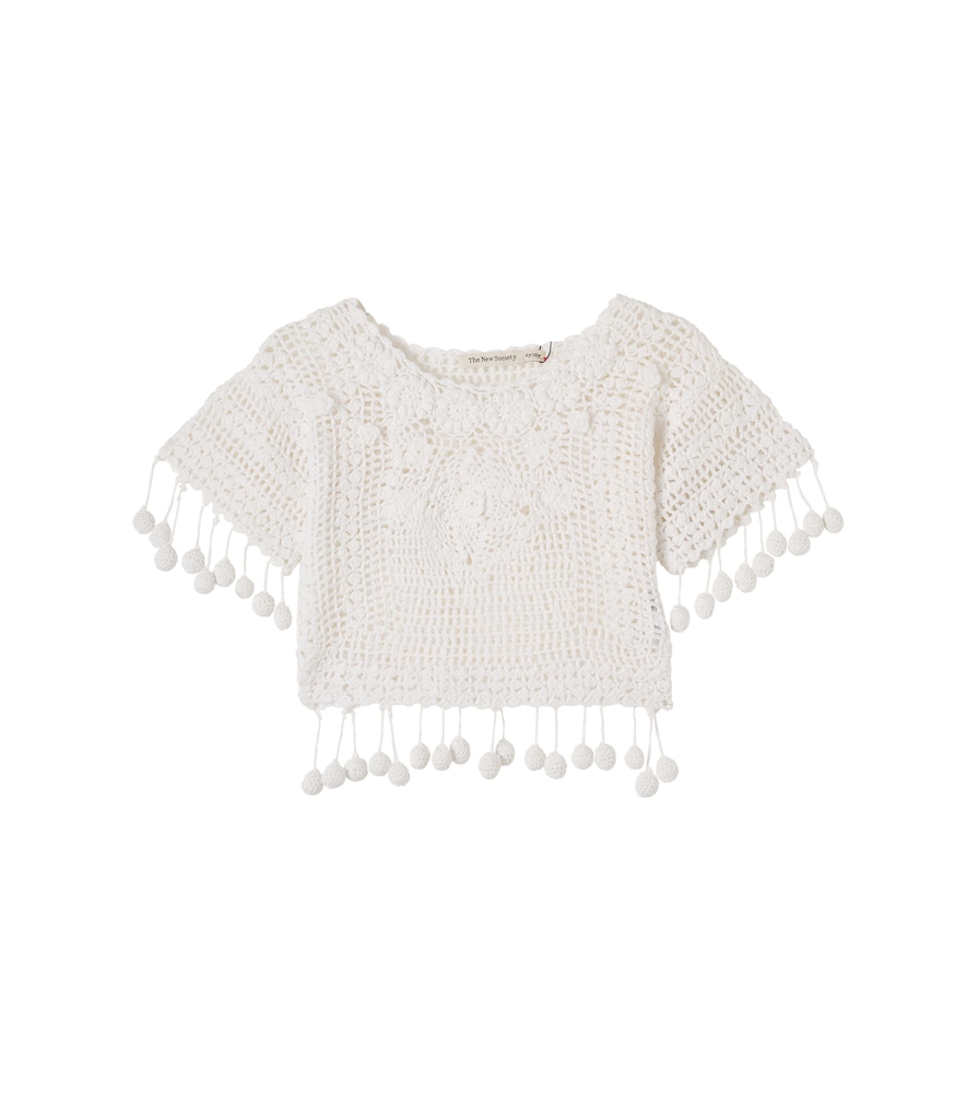 Top Jade in crochet di cotone