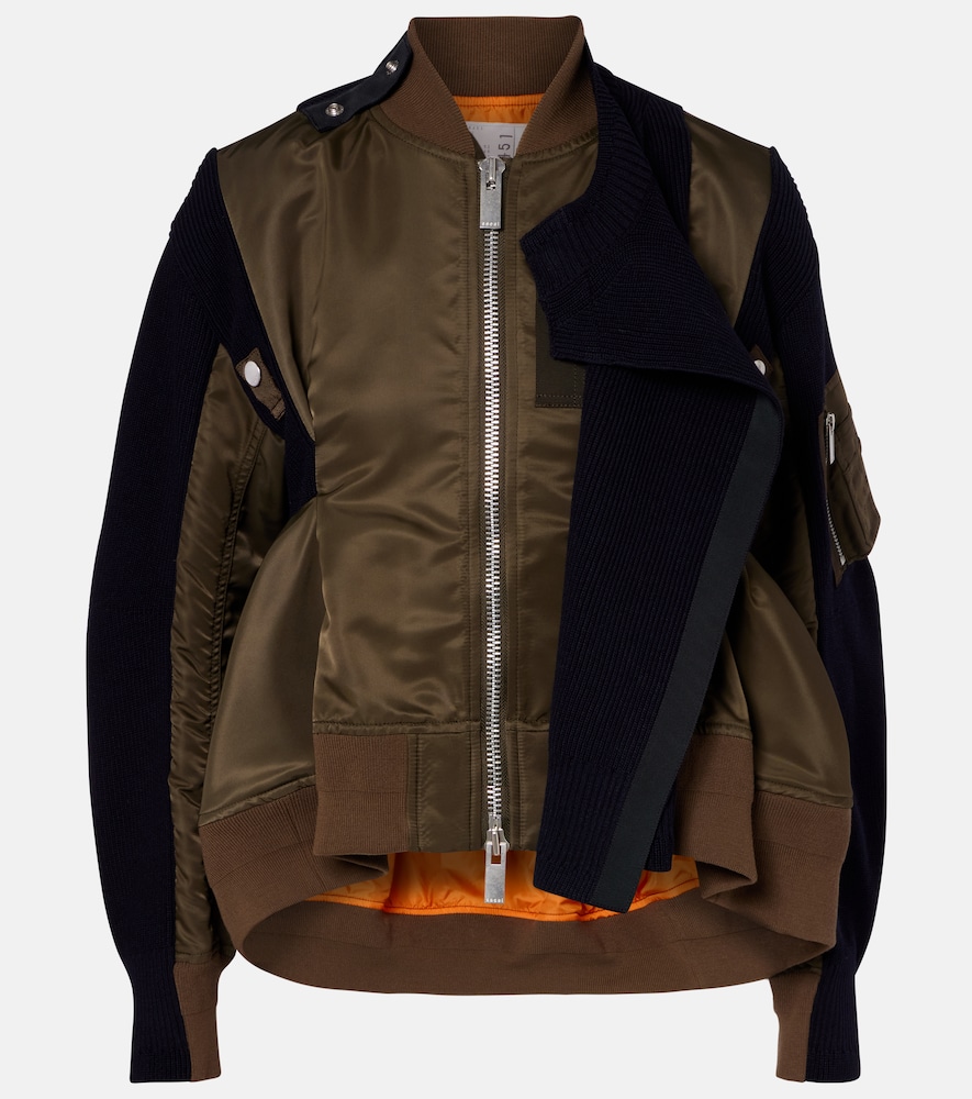 Sacai Paneled blouson jacket