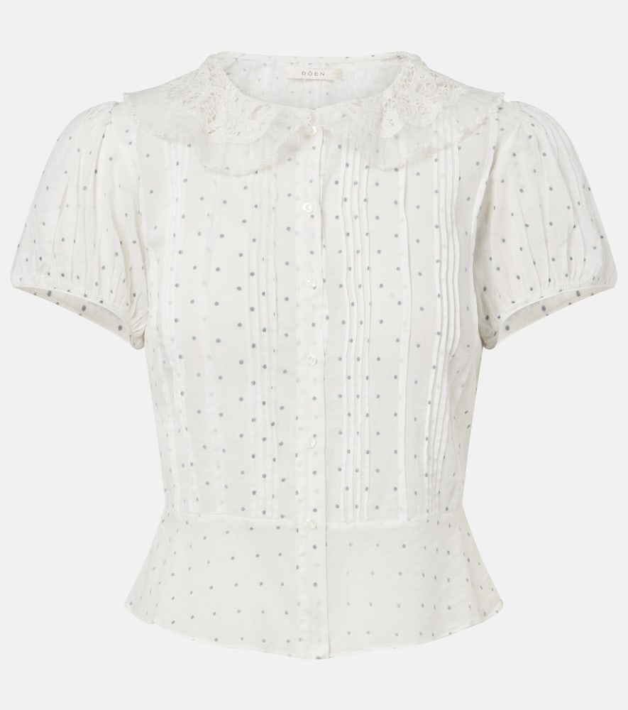 Doen Dôen Oleta polka-dot cotton top