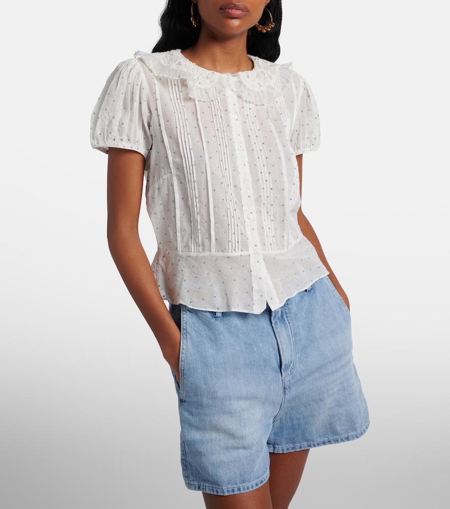 Dôen Oleta polka-dot cotton top