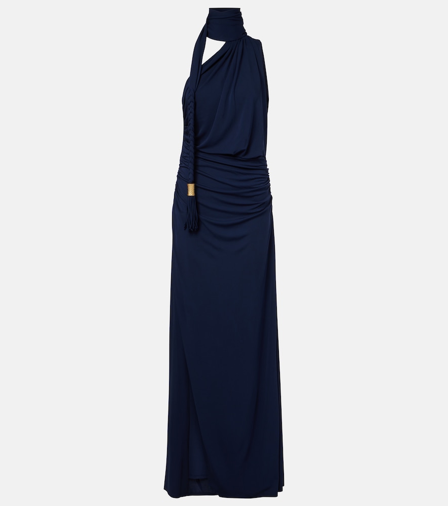 Simkhai Moira draped scarf-detail jersey gown