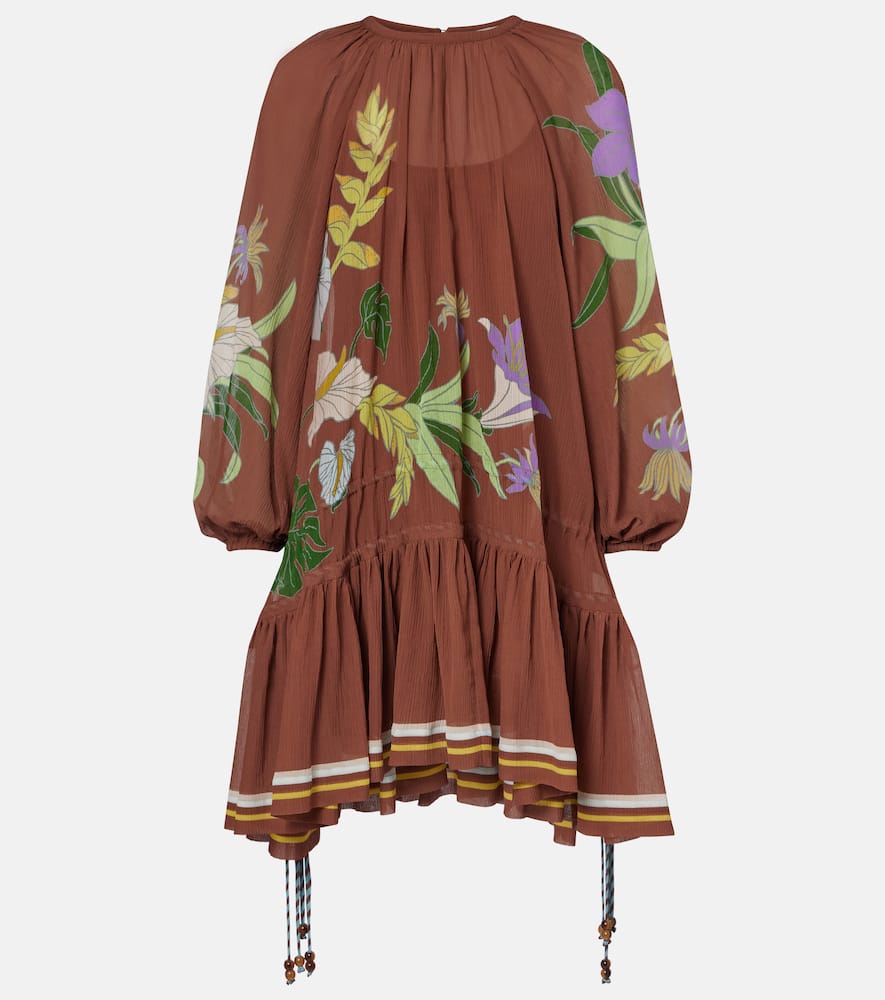 AlÃ©mais Abito corto Alfie in cotone e seta arricciata