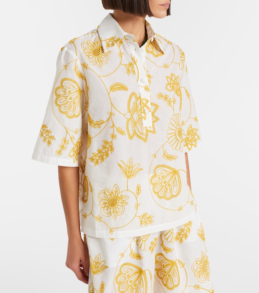  Eres Eres Izana Embroidered Cotton-blend Shirt 