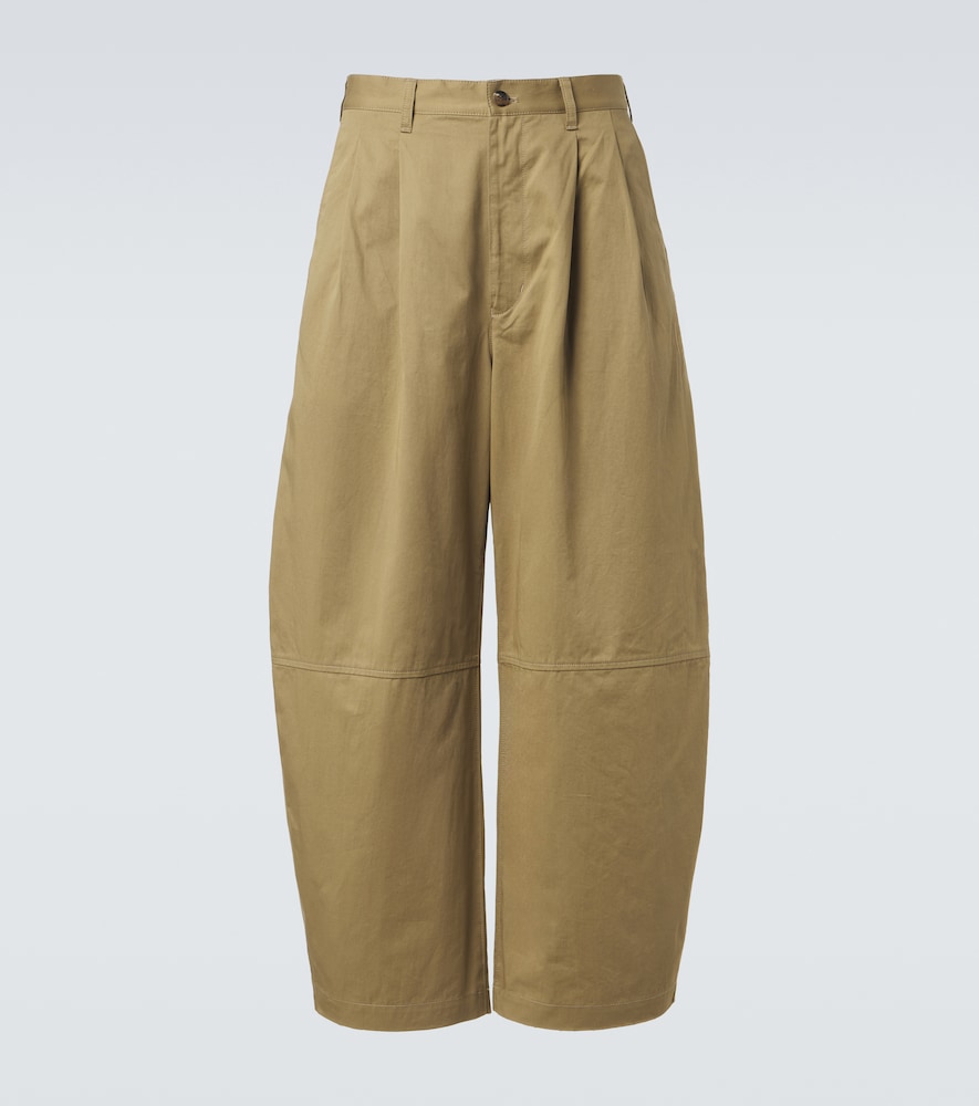 Comme des Garcons Homme Comme des Garçons Homme Cotton and linen barrel-leg chinos