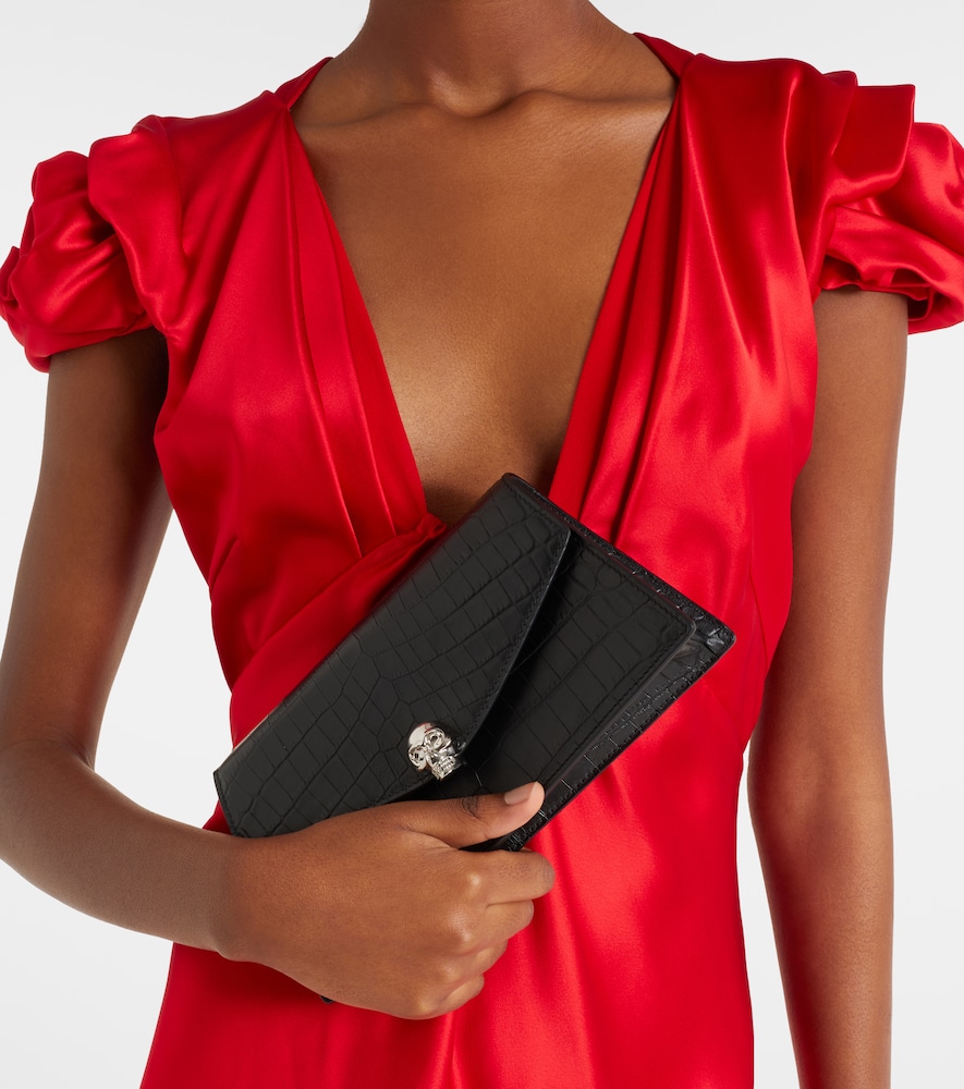  Mcqueen Mcqueen Clutch Skull Mini Aus Leder 
