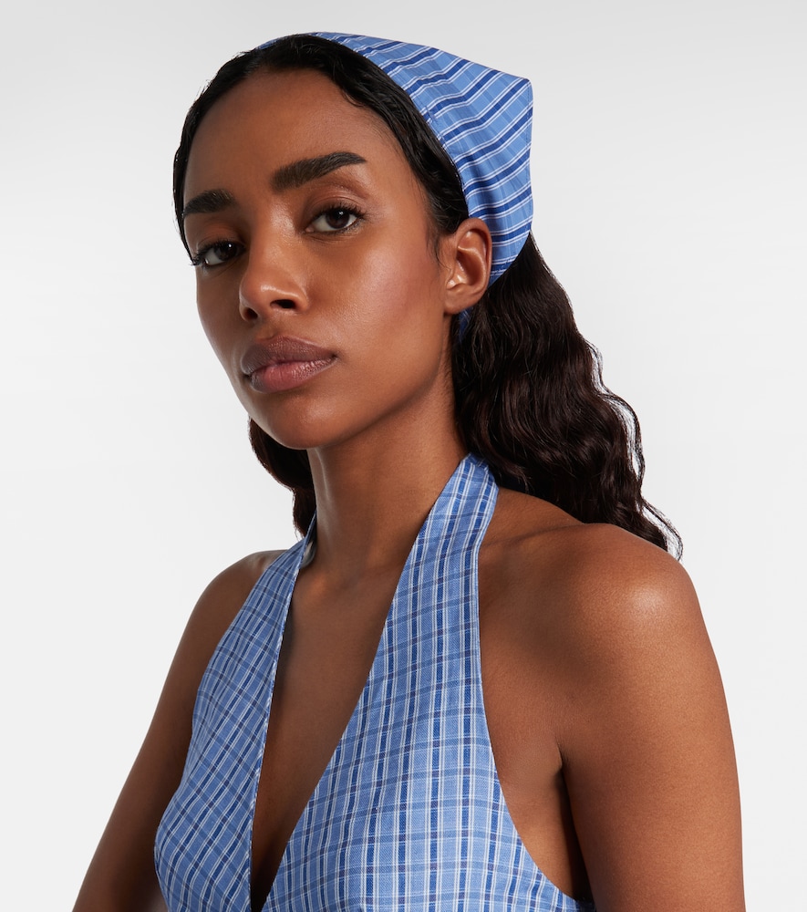 Faithfull Lucia checked cotton scarf