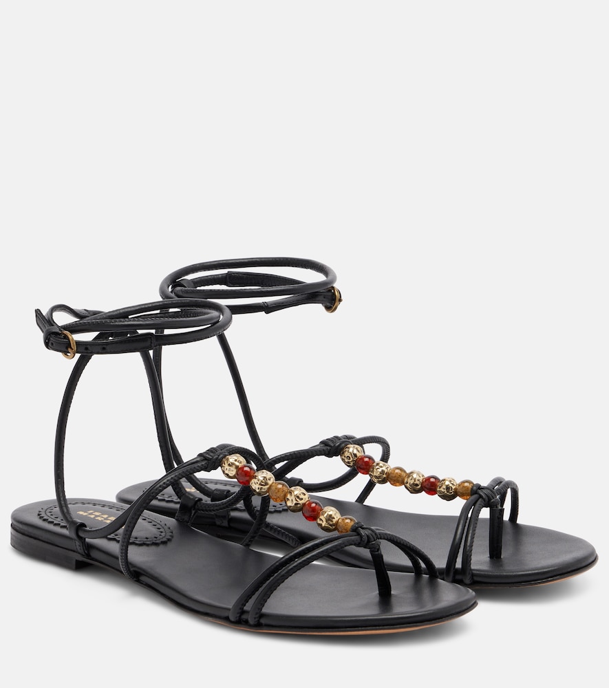 Isabel Marant Yctoria beaded leather sandals