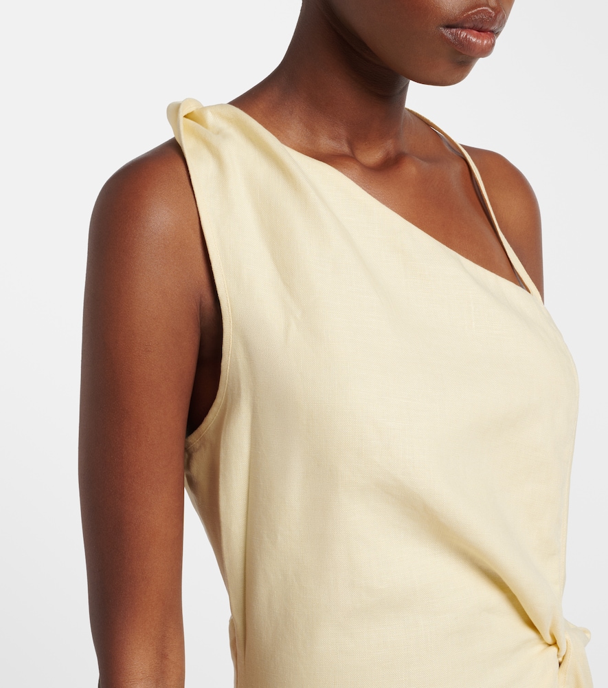  Sir Sir Gathered Halterneck Linen Minidress 