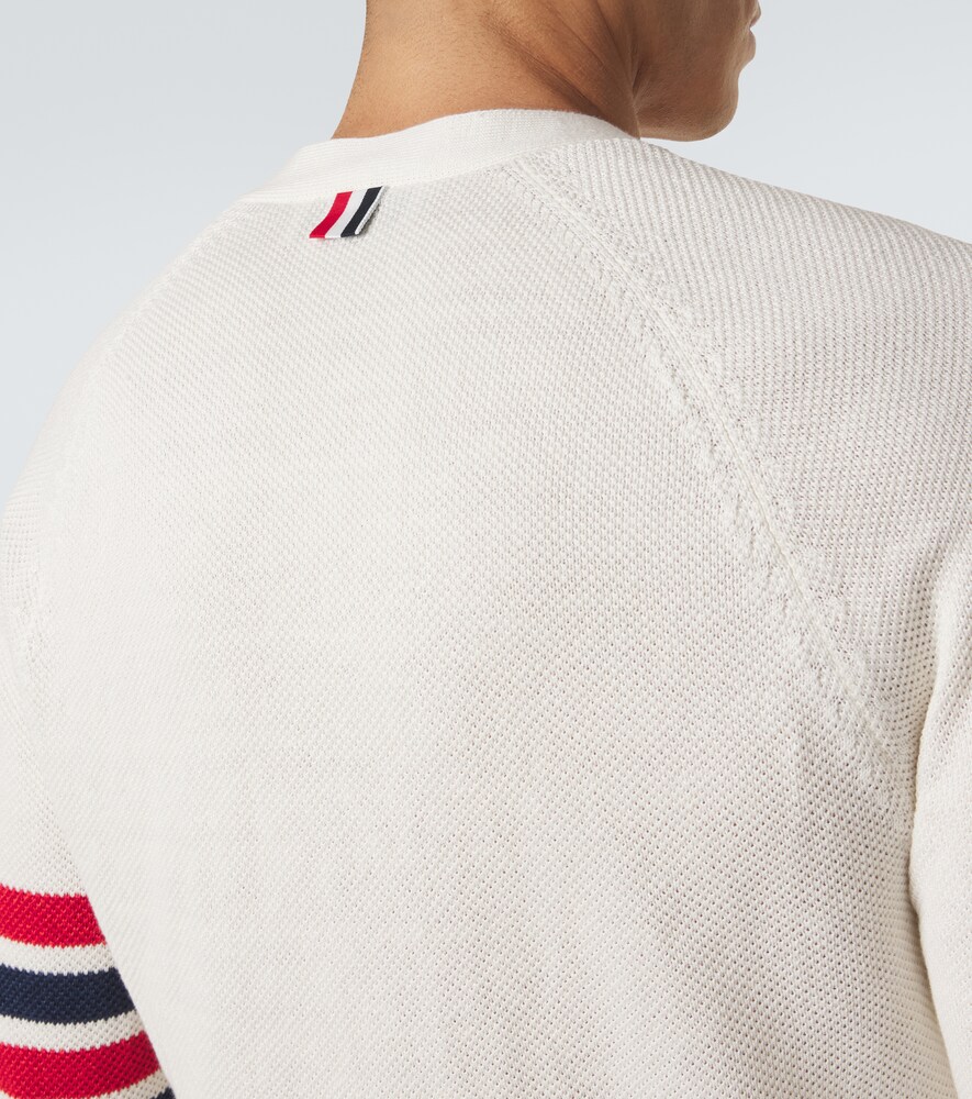  Thom Browne Thom Browne Cardigan 4-bar Aus Leinen Und Baumwolle 