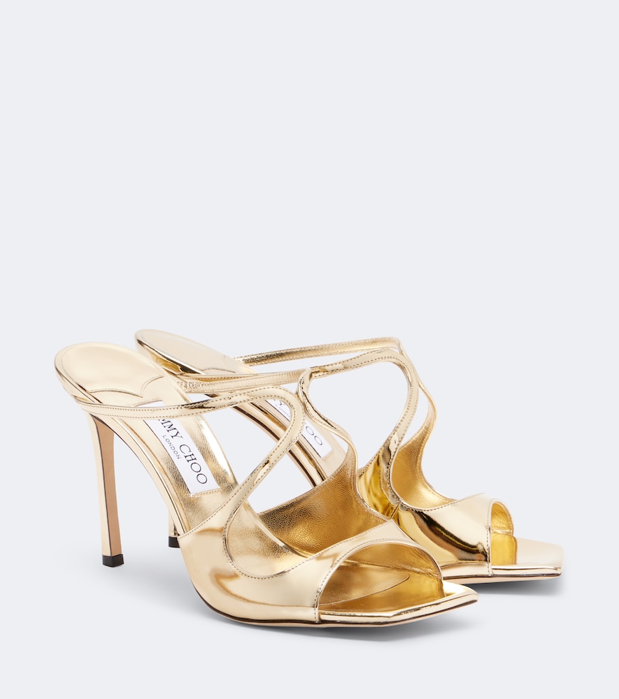 Mules Anise in pelle metallizzata