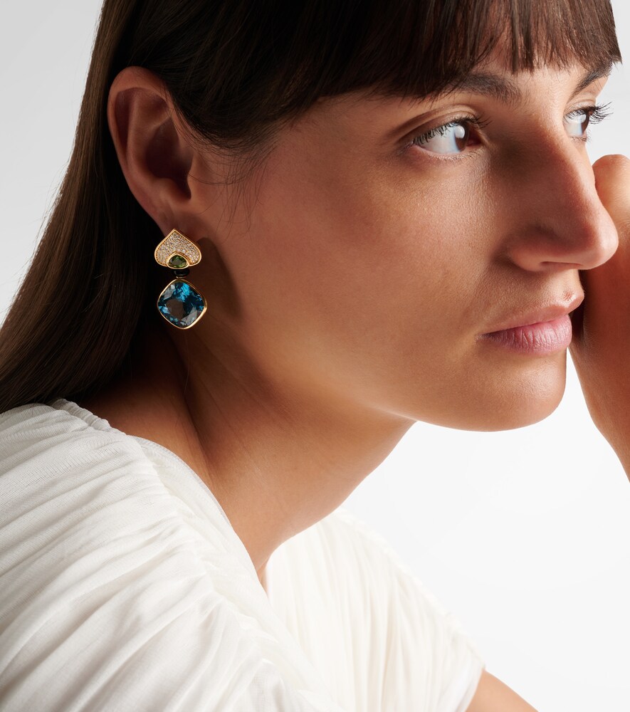 Marina B Pauline 18kt gold earrings with gemstones | Thumbnail 6