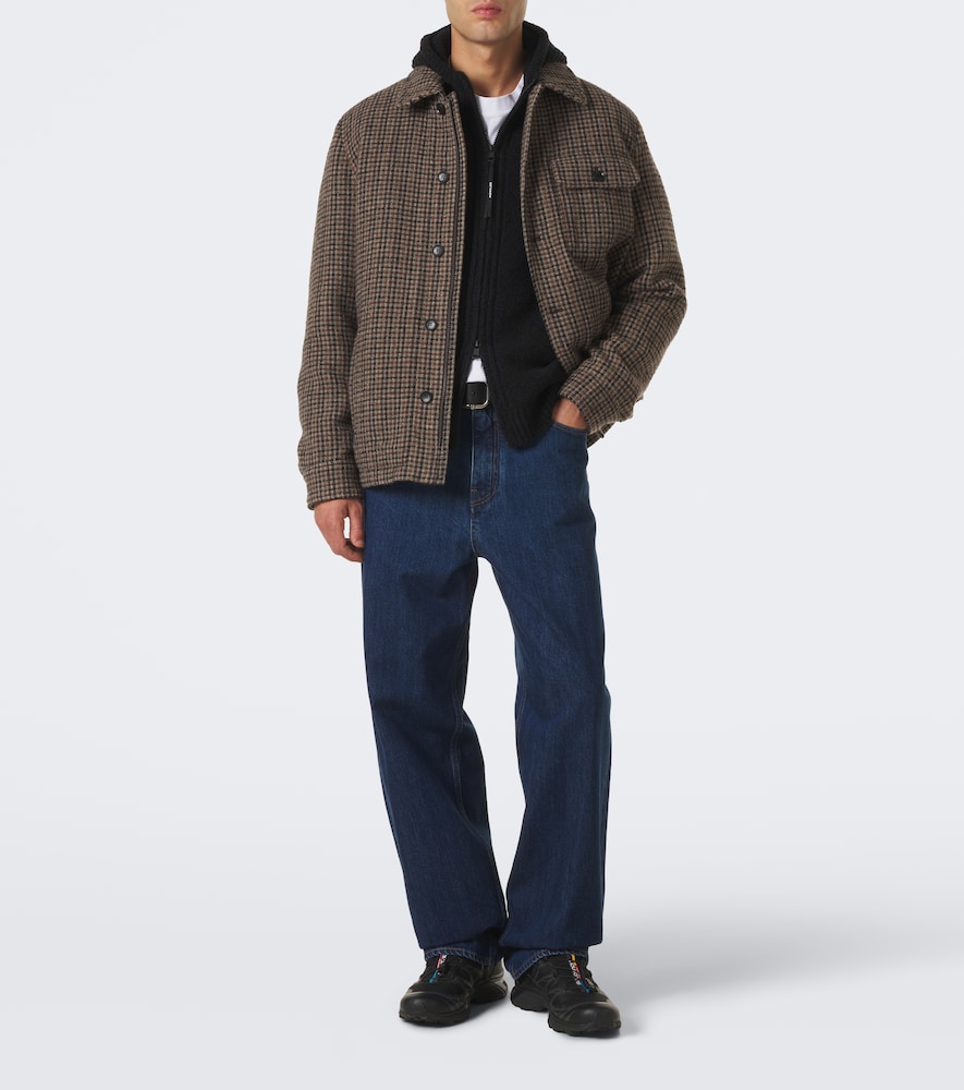 Wool-Blend Bouclé Zip-Up Hoodie