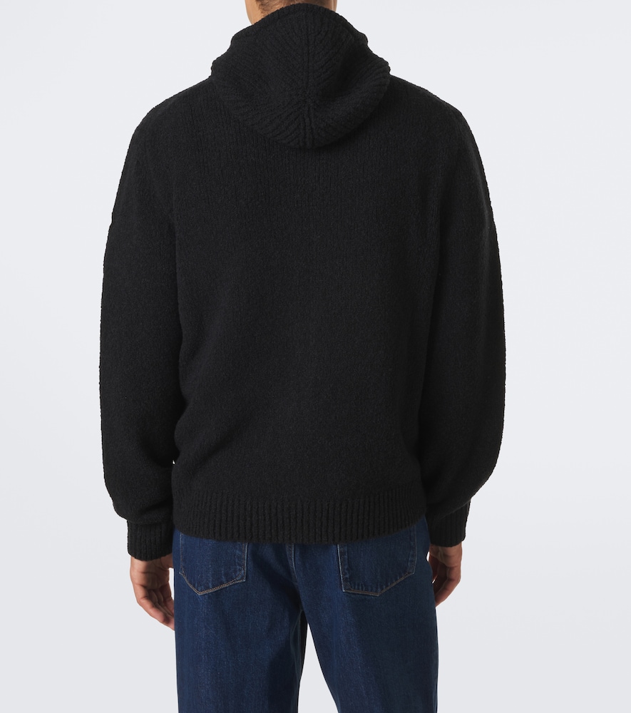 Wool-Blend Bouclé Zip-Up Hoodie