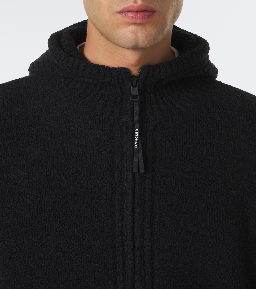 Wool-Blend Bouclé Zip-Up Hoodie