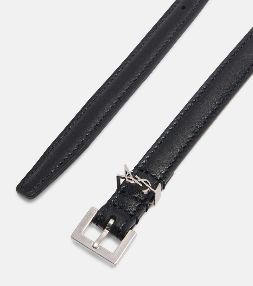  Saint Laurent Saint Laurent Cassandre Leather Belt 