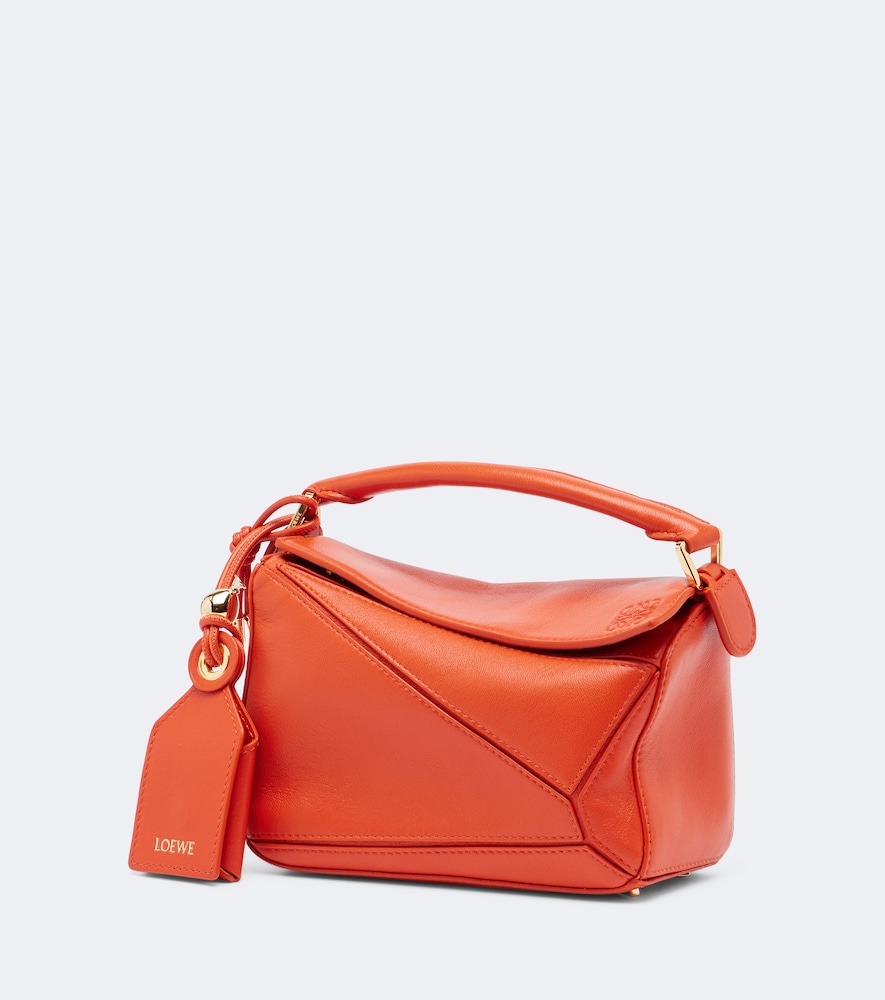 Borsa a mano Puzzle Featherlight Mini in pelle