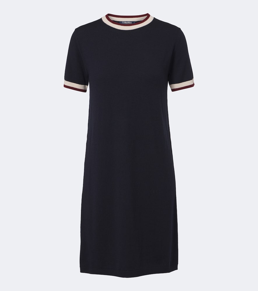 's Max Mara Wool Minidress In Blue