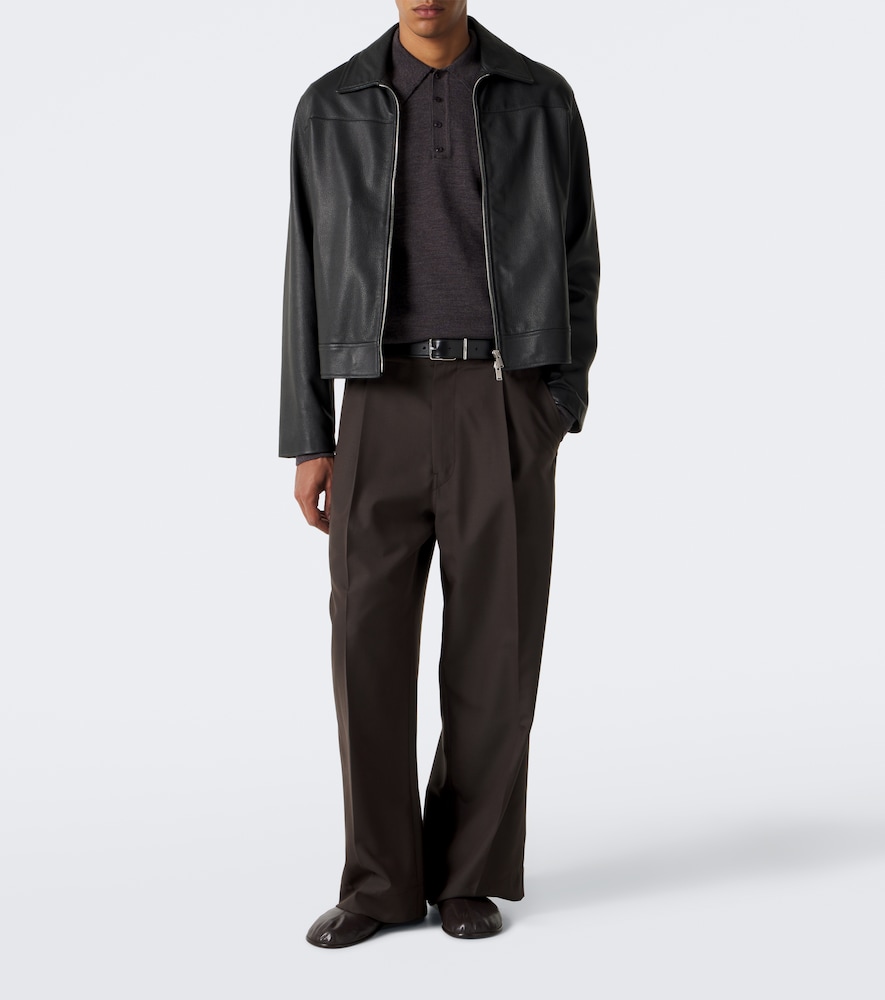 Pleated Straight Pants