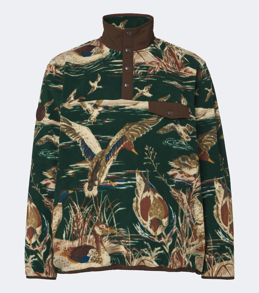 Pullover in pile con stampa