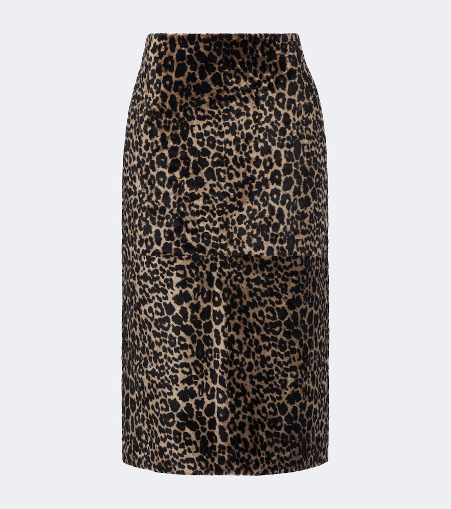 Bleistiftrock Alana aus Shearling