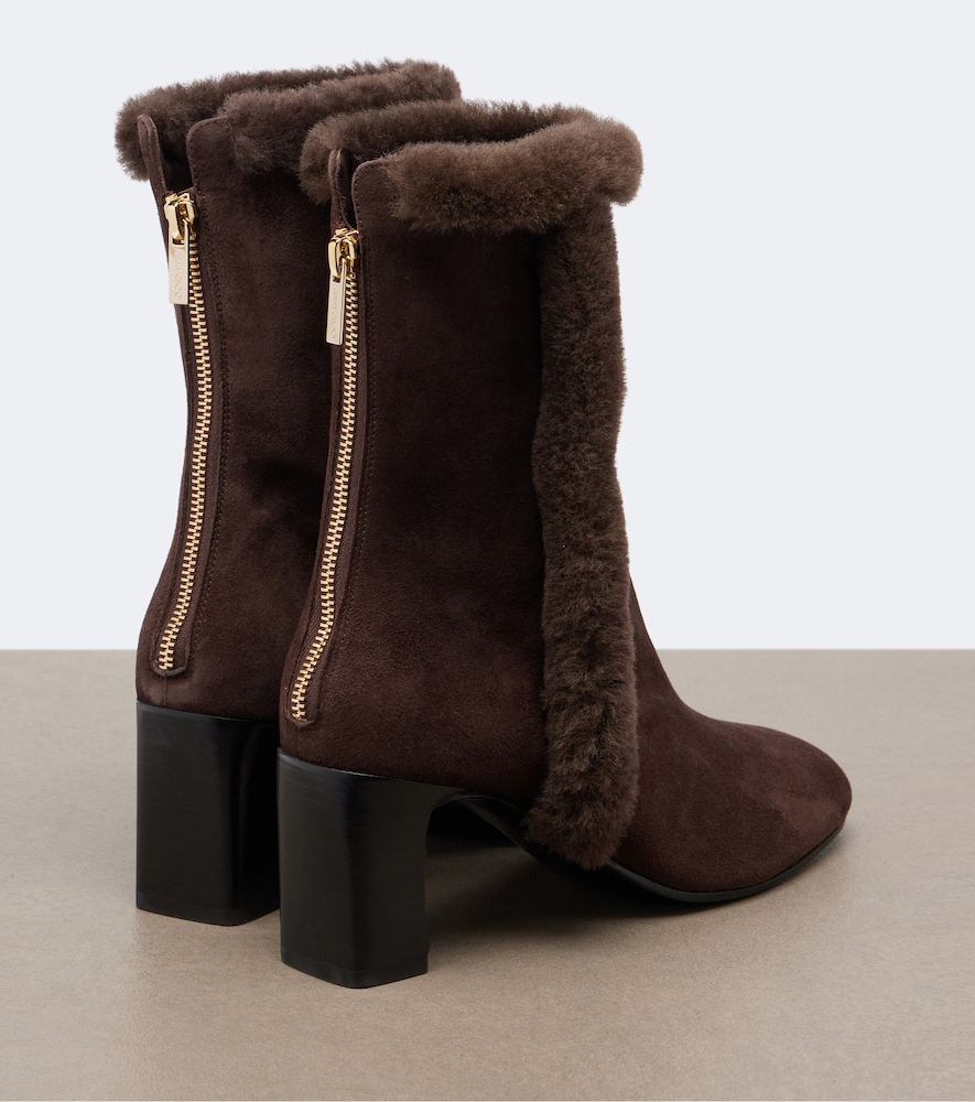 Daze Shearling-Trimmed Ankle Boots