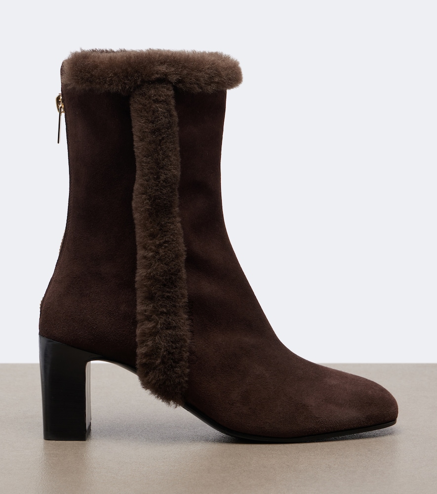 Daze Shearling-Trimmed Ankle Boots