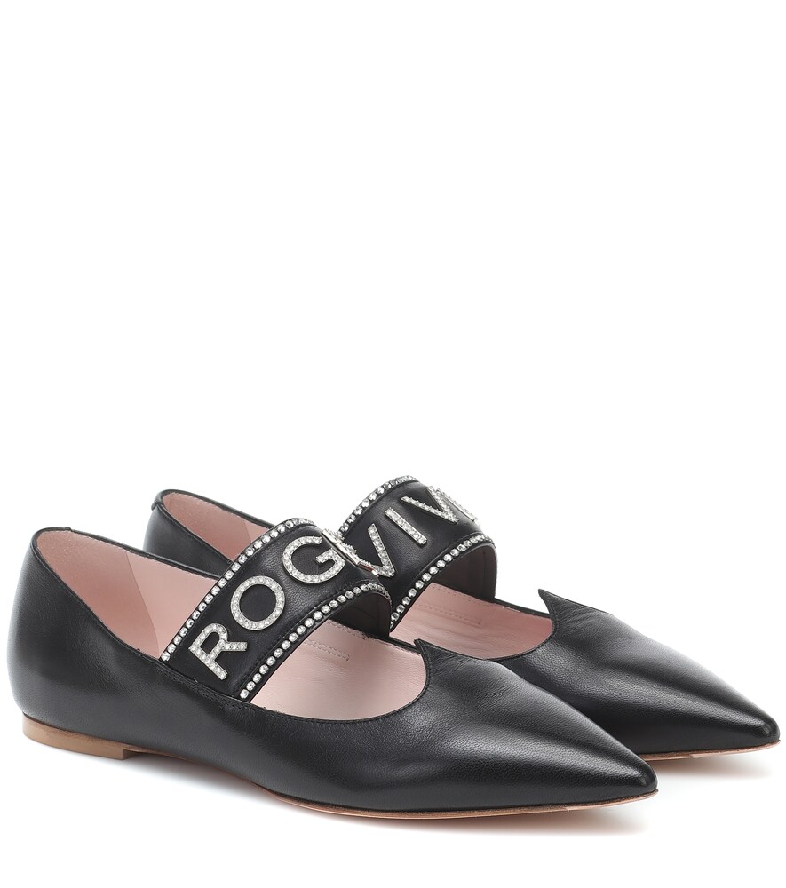 Miss I Love Vivier leather ballet flats