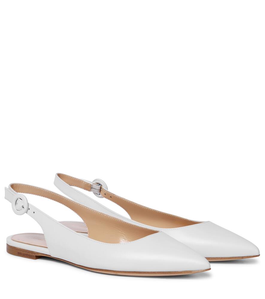 gianvito rossi anna leather slingback flats