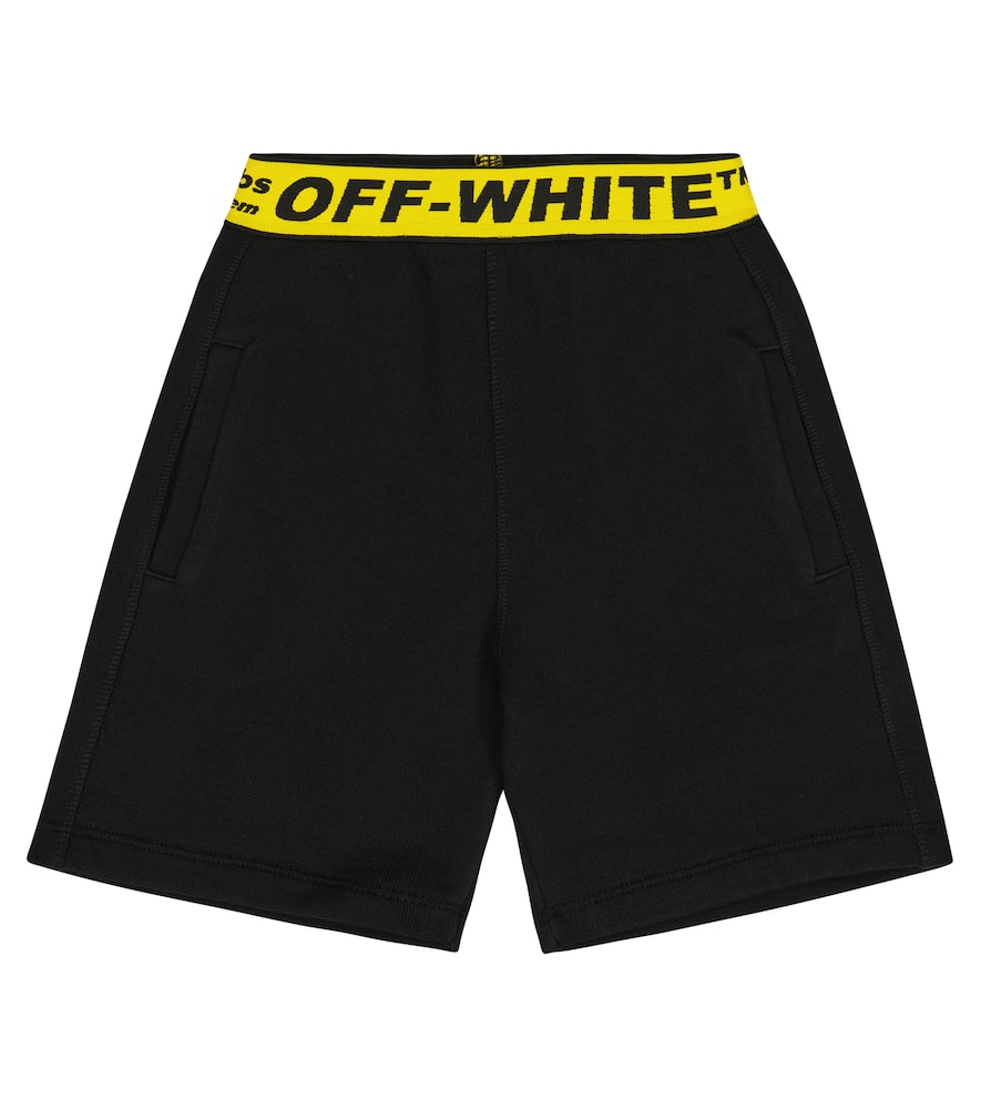 Off-White Kids Logo cotton jersey shorts