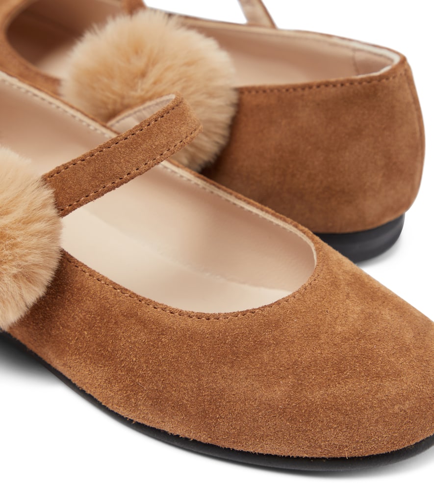 Il Gufo Suede Ballet Flats In Brown