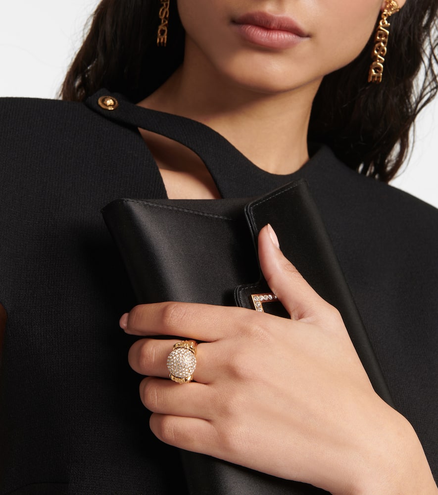 Versace Medusa embellished ring