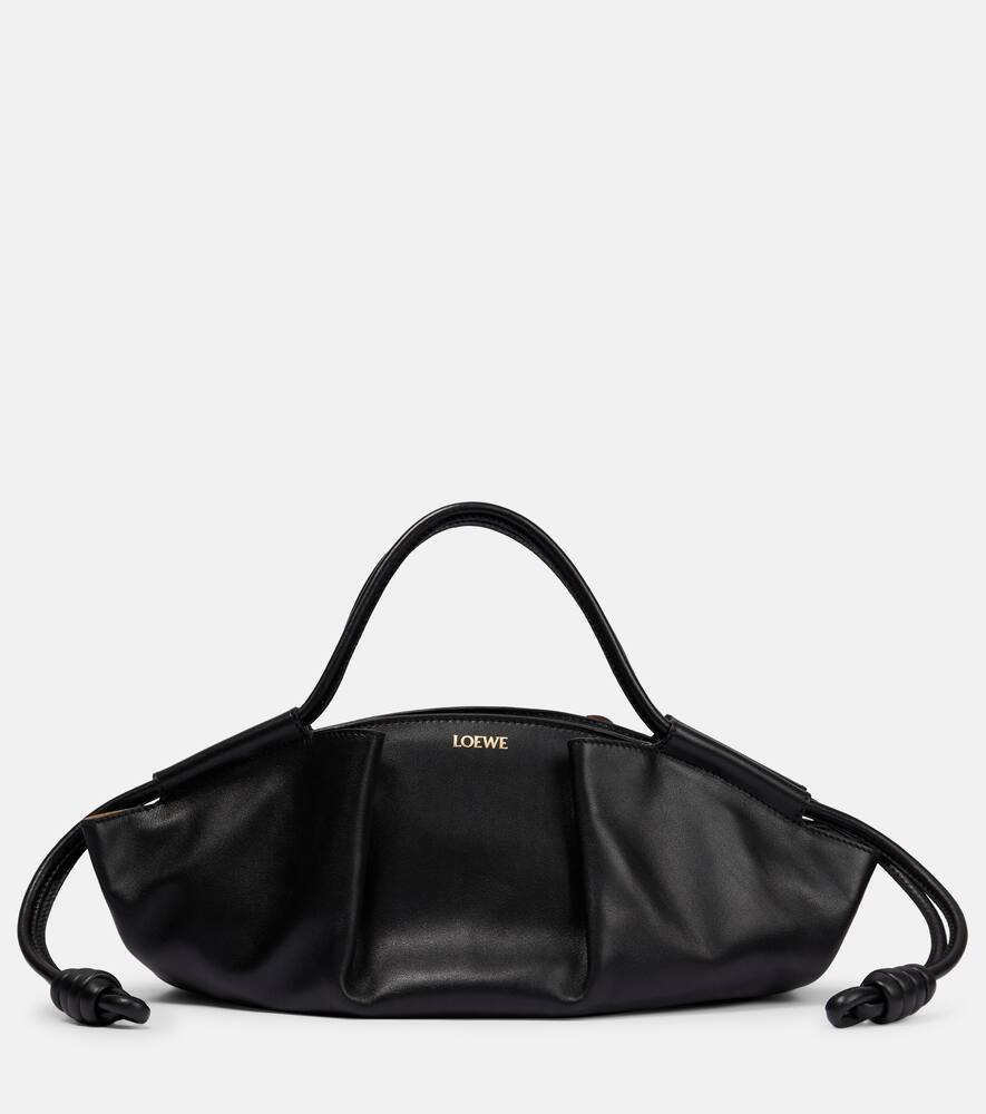 Shop Loewe Paseo Small Leather Tote Bag In Black